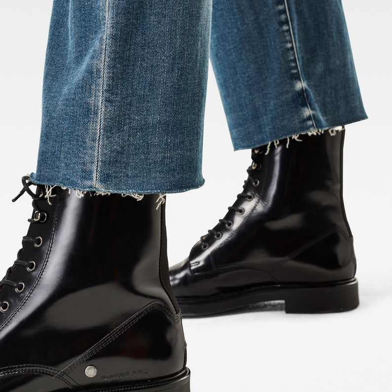 G-STAR® Jeans Tedie Ultra High Straight Raw Edge Ankle Azul intermedio