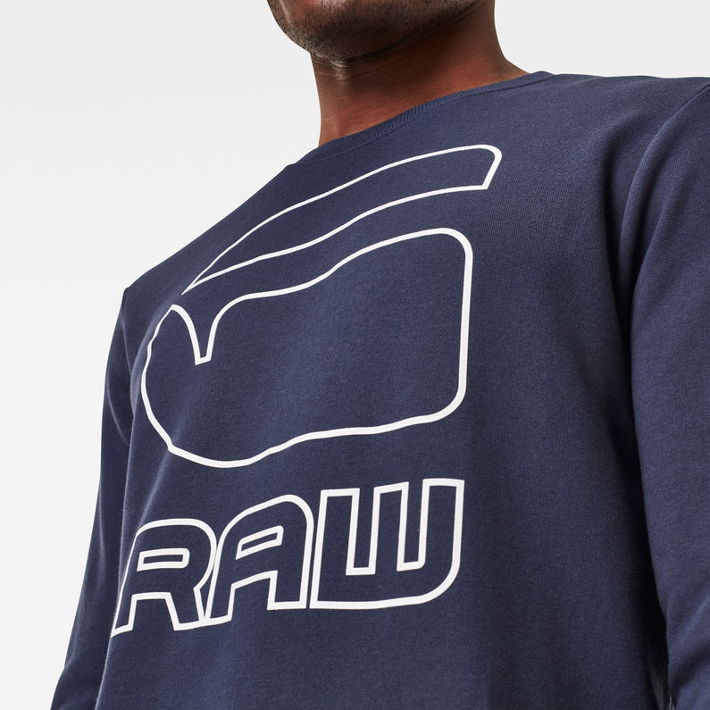 G-STAR® Sudadera Graphic Graw Azul oscuro detail shot