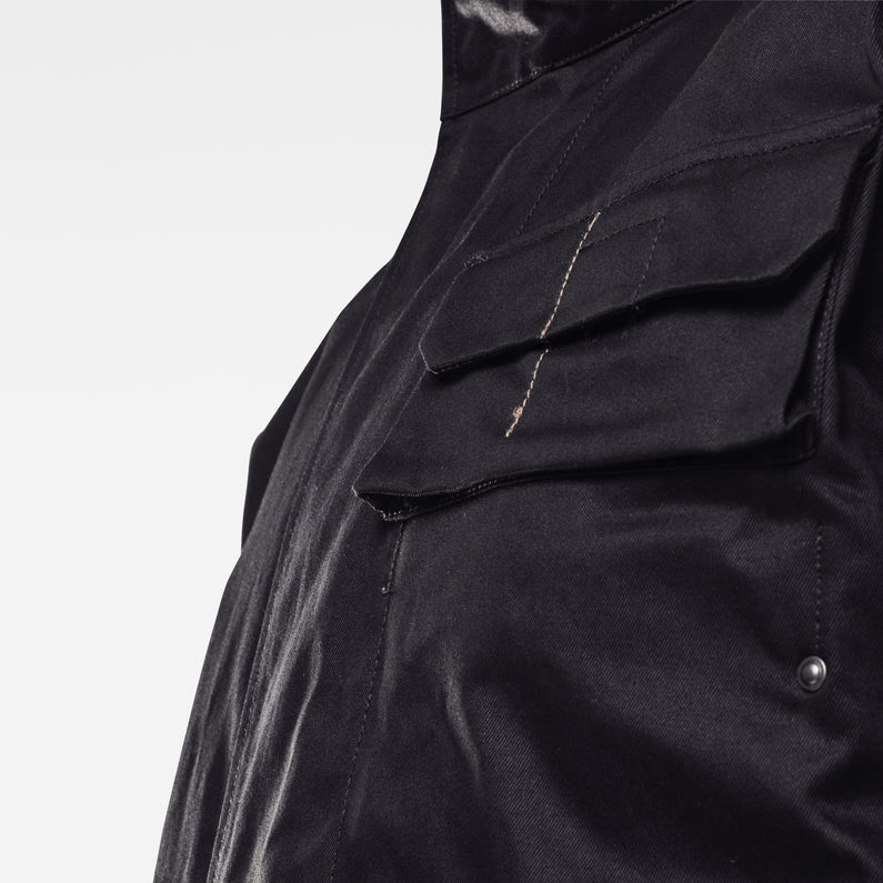G-STAR® Trench GSRR 2 in 1 Noir fabric shot