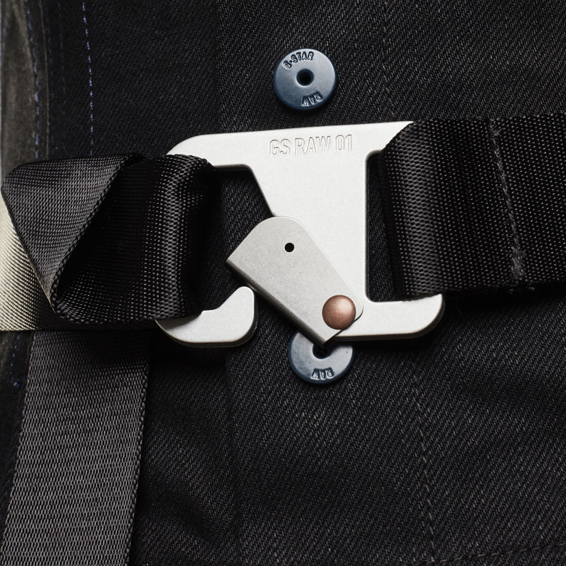 G-STAR® GSRR Selvedge Denim Corset Top Schwarz detail shot