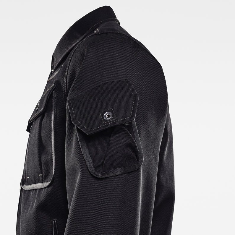 G-STAR® E Overshirt Black detail shot