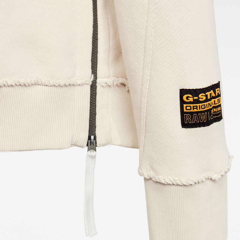 G-Star RAW® Pull E Raglan Sleeve Cropped Beige detail shot