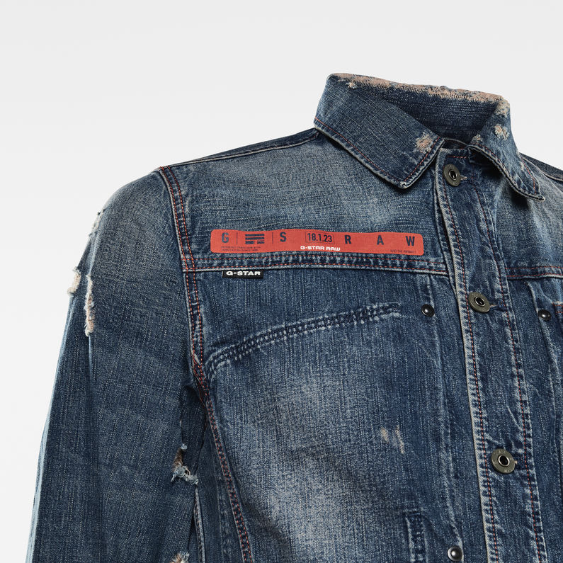 G-STAR® E Scutar Slim Jacket Medium blue detail shot