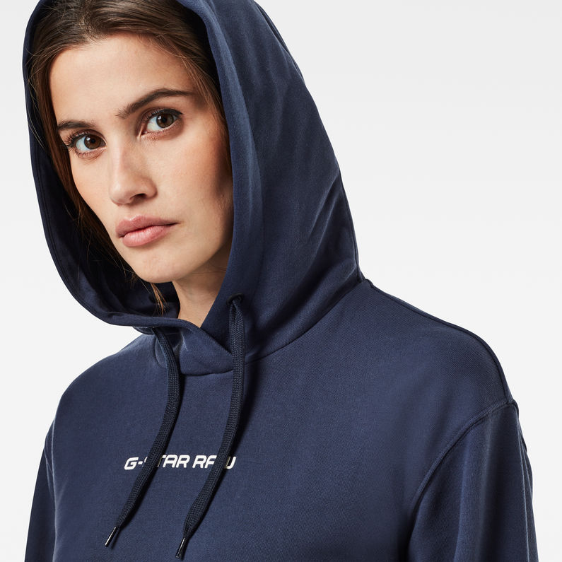G-STAR® Graphic Core Hoodie Dark blue detail shot