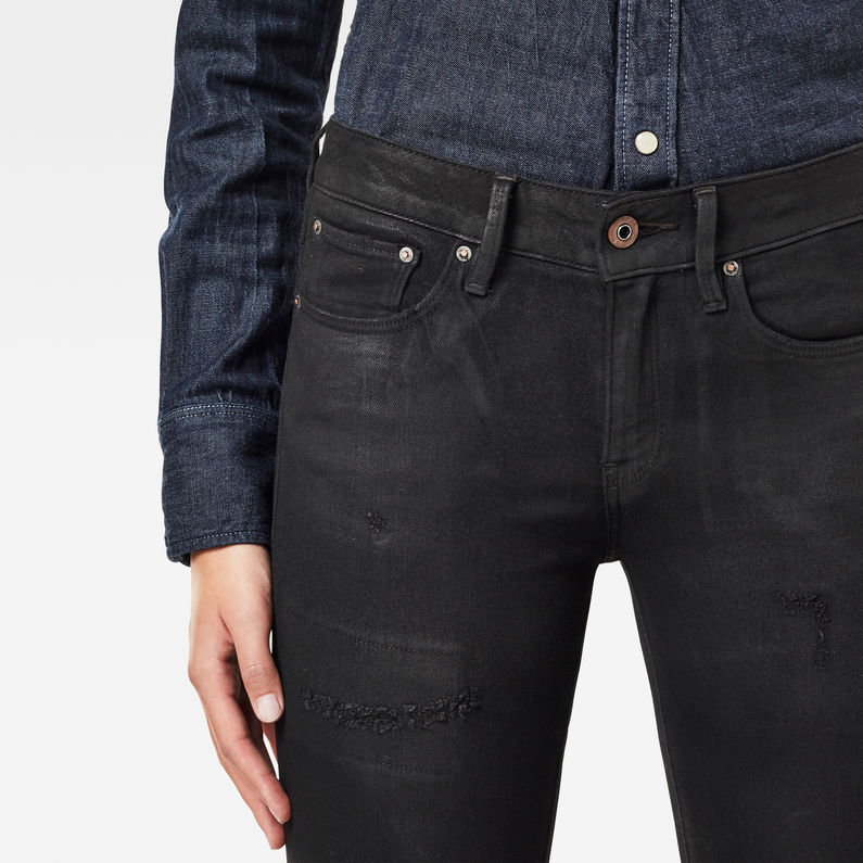 G-STAR® 3301 Mid Skinny Jeans Schwarz