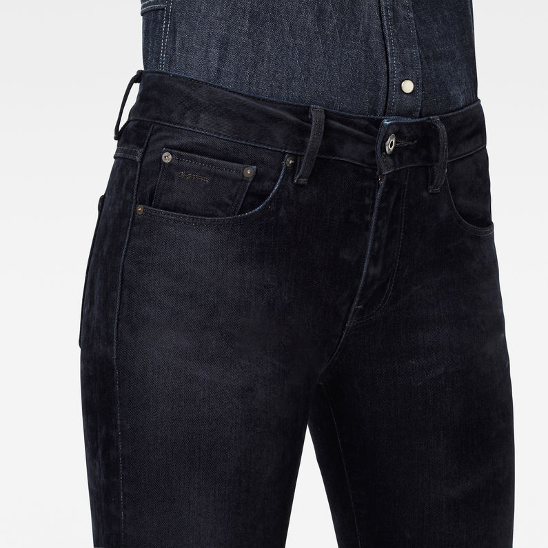 G-Star RAW® 3301 Mid Skinny Jeans Donkerblauw
