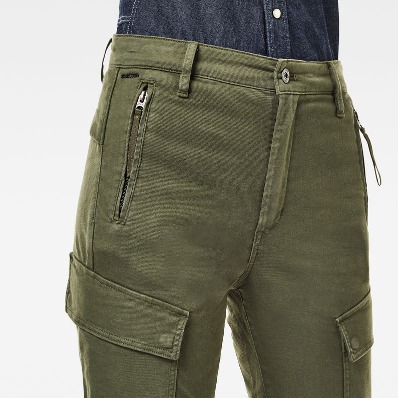 green skinny pants