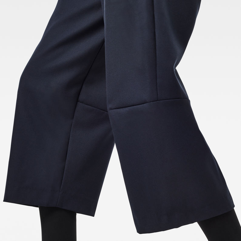 G-Star RAW® 3D Wide Crop Broek Midden blauw detail shot