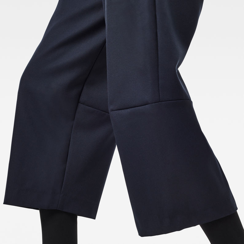 G-Star RAW® Pantalon 3D Wide Crop Bleu moyen detail shot