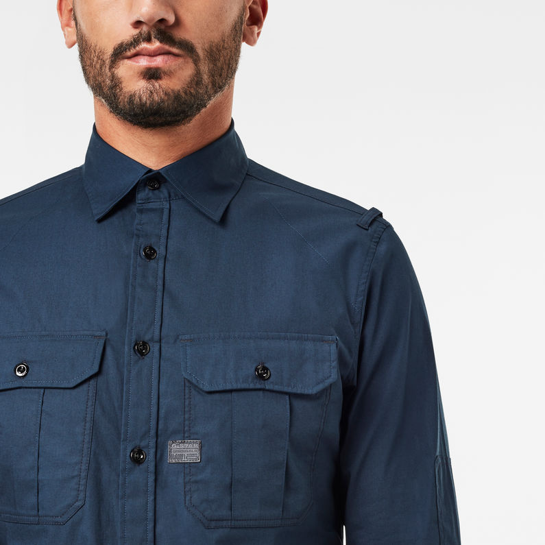 G-Star RAW® Police Slim Shirt Donkerblauw