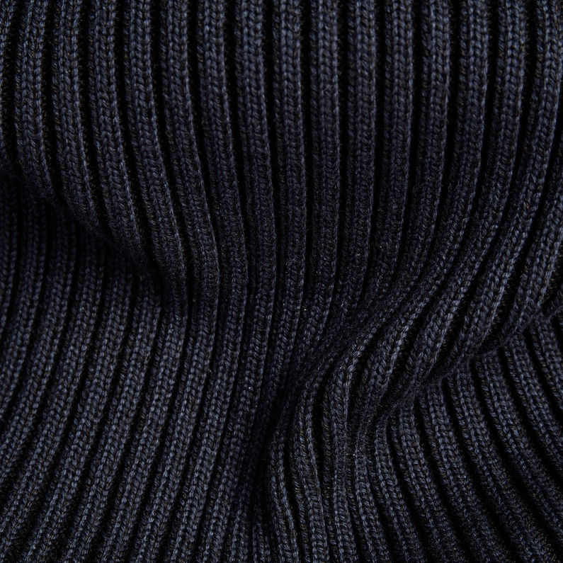 G-Star RAW® Plated 3D Biker Knit Dark blue fabric shot