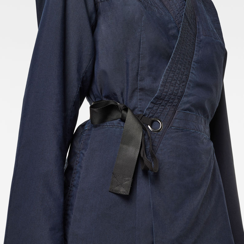 G-STAR® Wrap Jumpsuit Donkerblauw detail shot