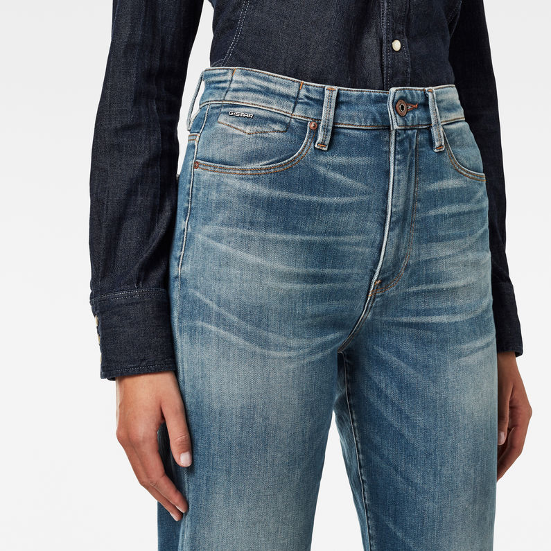 G-Star RAW® Jean Janeh Ultra High Mom Raw Edge Ankle Bleu moyen