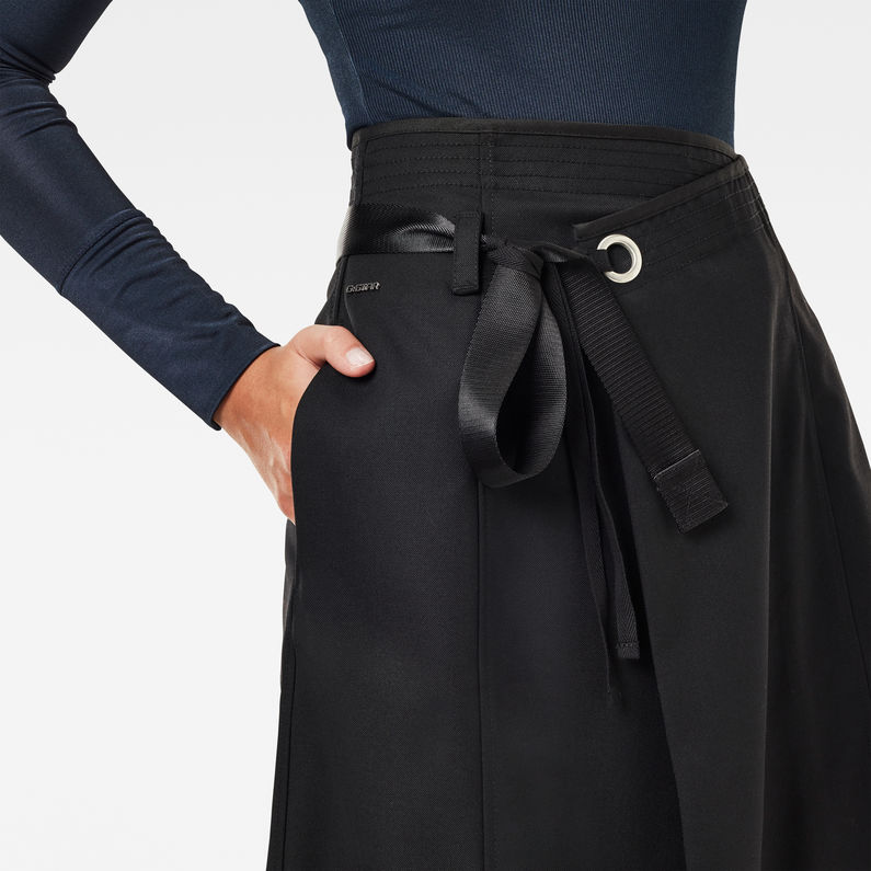 G-STAR® Wrap Midi Skirt Black