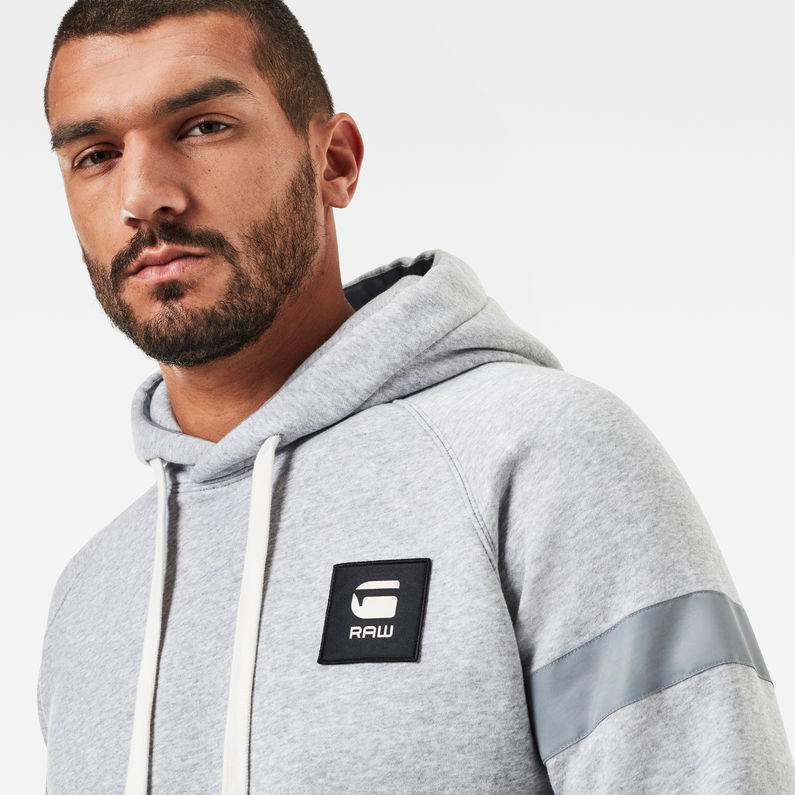 G-Star RAW® PM Hoodie Grey detail shot