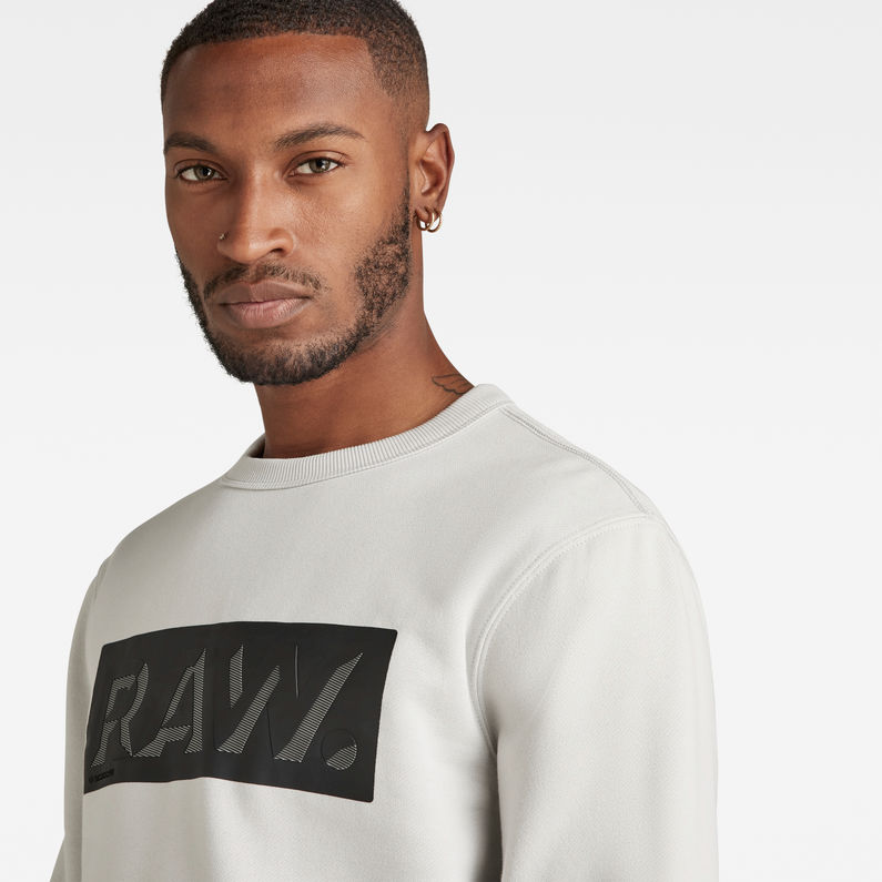 G-Star RAW® Raw Dot Box Graphic Sweater Grijs detail shot