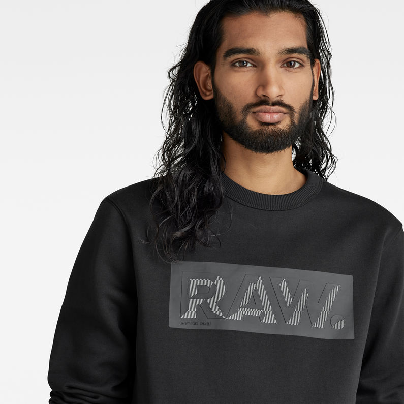 G-Star RAW® Raw Dot Box Graphic Sweater Black detail shot