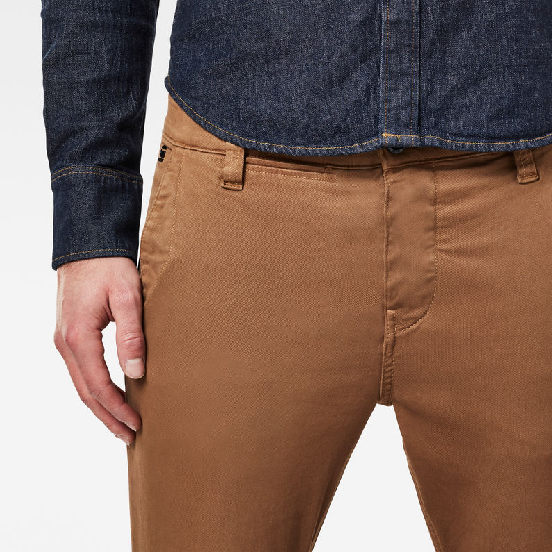 G-Star RAW® Skinny Chino Brown detail shot
