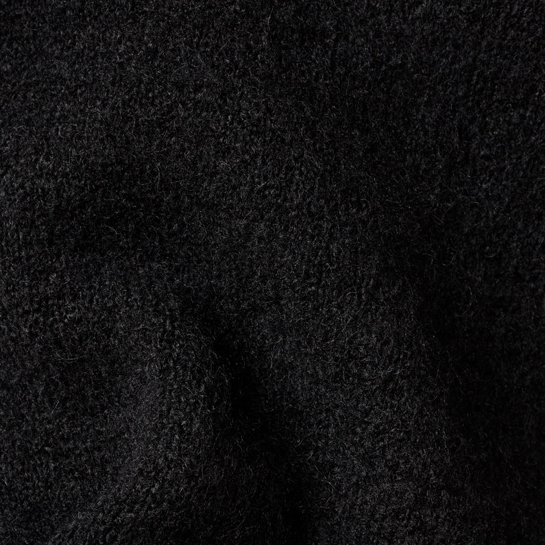 G-Star RAW® Laviox V-Neck Loose Knitted Sweater Black fabric shot