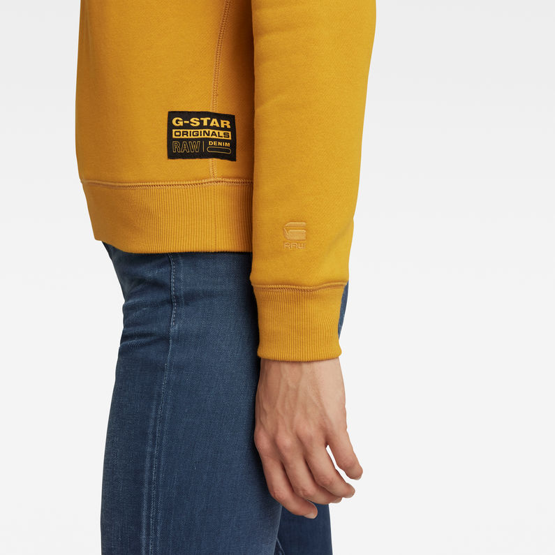 G-Star RAW® Sweat Premium Core Jaune detail shot