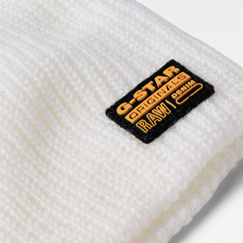 G-STAR® Cart Beanie White detail shot buckle