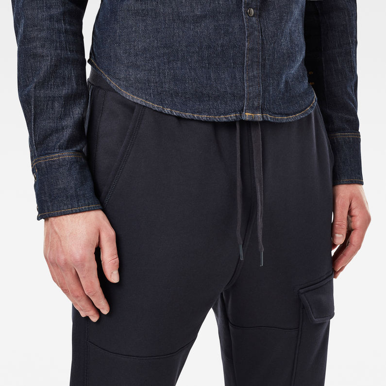 G-STAR® Side Stripe Utility Sweatpants Dark blue detail shot