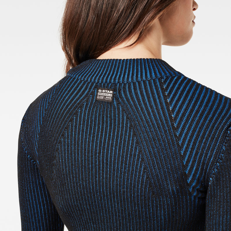 G-Star RAW® Plated Lynn Mock Slim Knitted Pullover Mehrfarbig detail shot