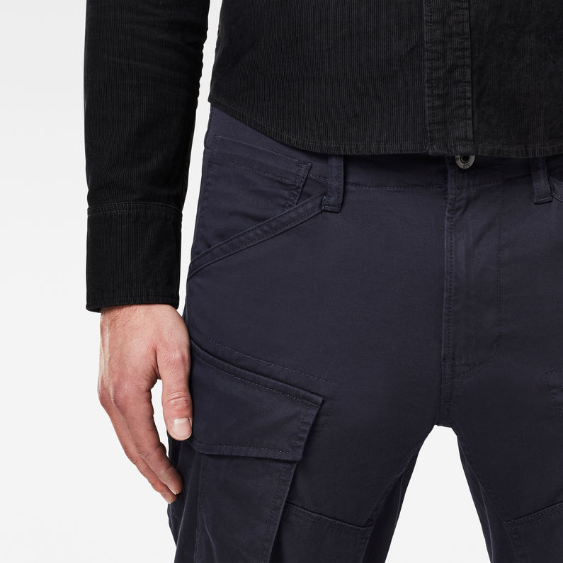 G-STAR® Cargo 3D Straight Tapered Pants Dunkelblau detail shot