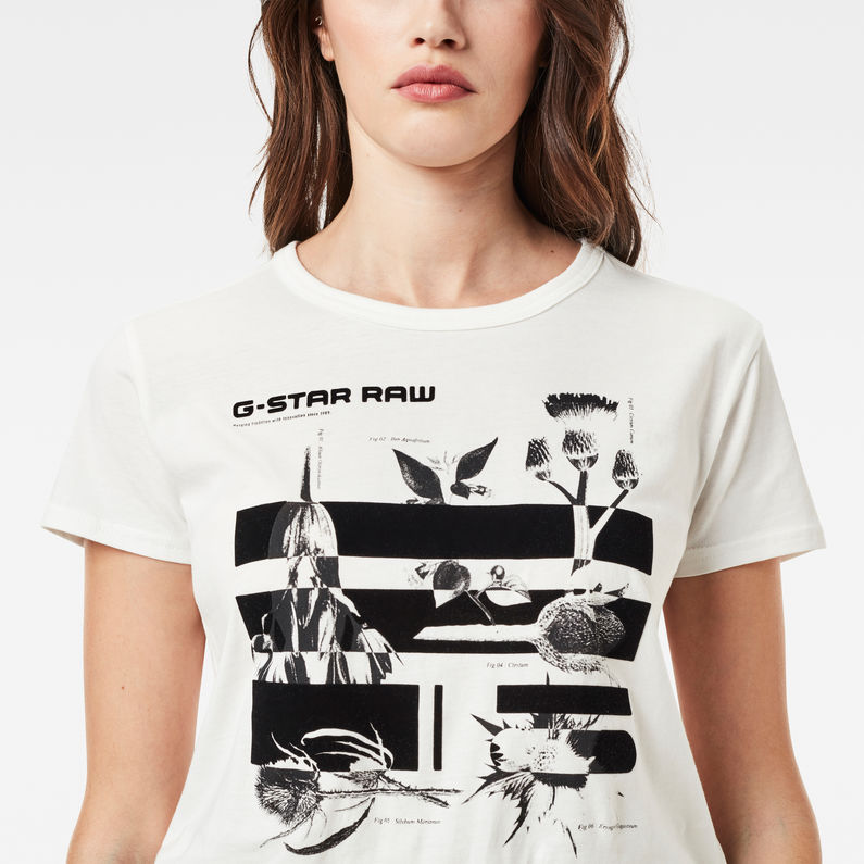 G-Star RAW® Logo Thistle Top Wit detail shot