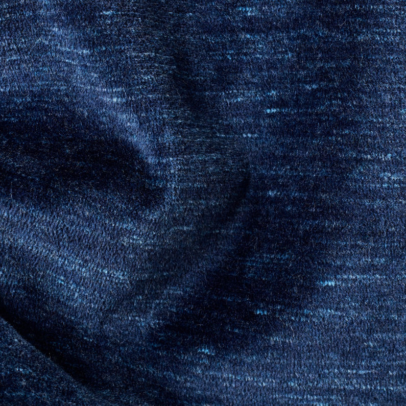 G-Star RAW® Pull Raw Dot Collar Zip Bleu foncé fabric shot