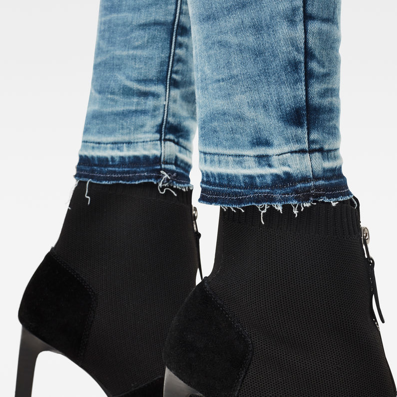 G-STAR® 3301 Mid Skinny Ripped Edge Ankle Jeans Lichtblauw