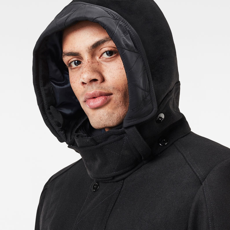 G-Star RAW® Parka Clean Negro detail shot