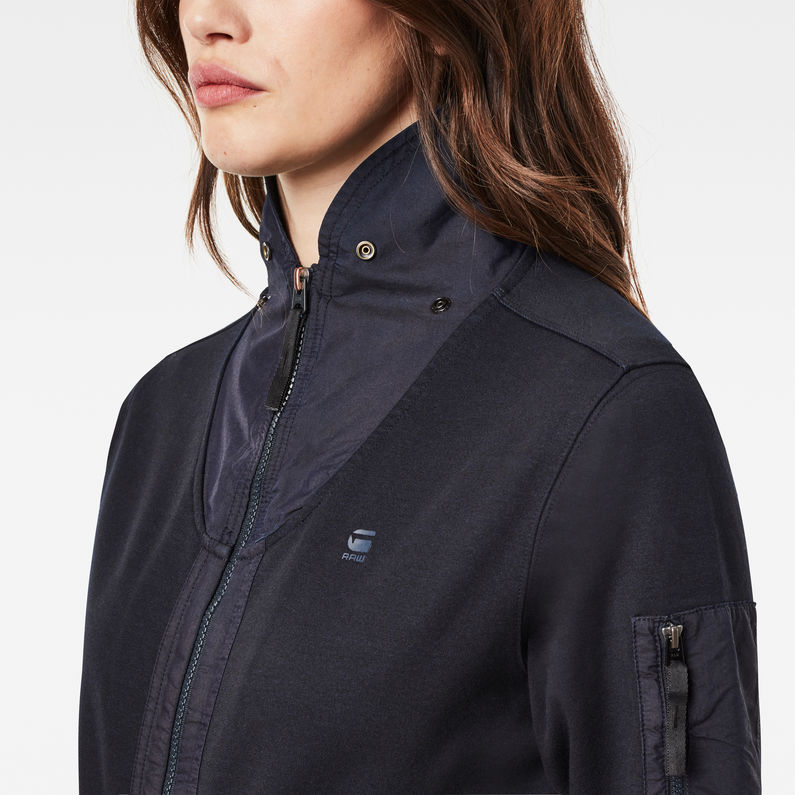 G-Star RAW® Track Jacket Indigo Sweat Dark blue detail shot