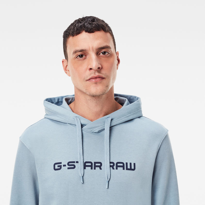 G-Star RAW® Graphic Core Hooded Sweater Light blue detail shot
