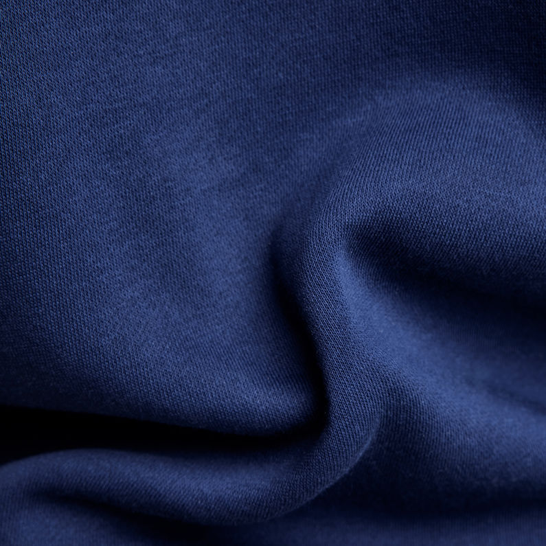 G-Star RAW® Sweat Varsity Felt Hooded Bleu foncé fabric shot