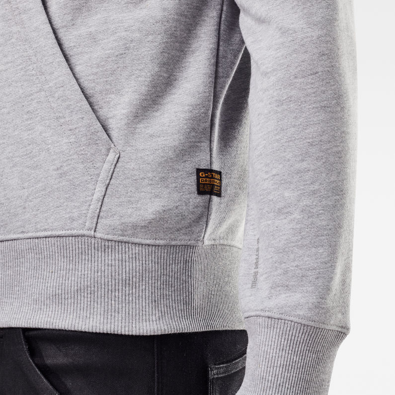G-Star RAW® Hooded Zip Sweater Grau detail shot