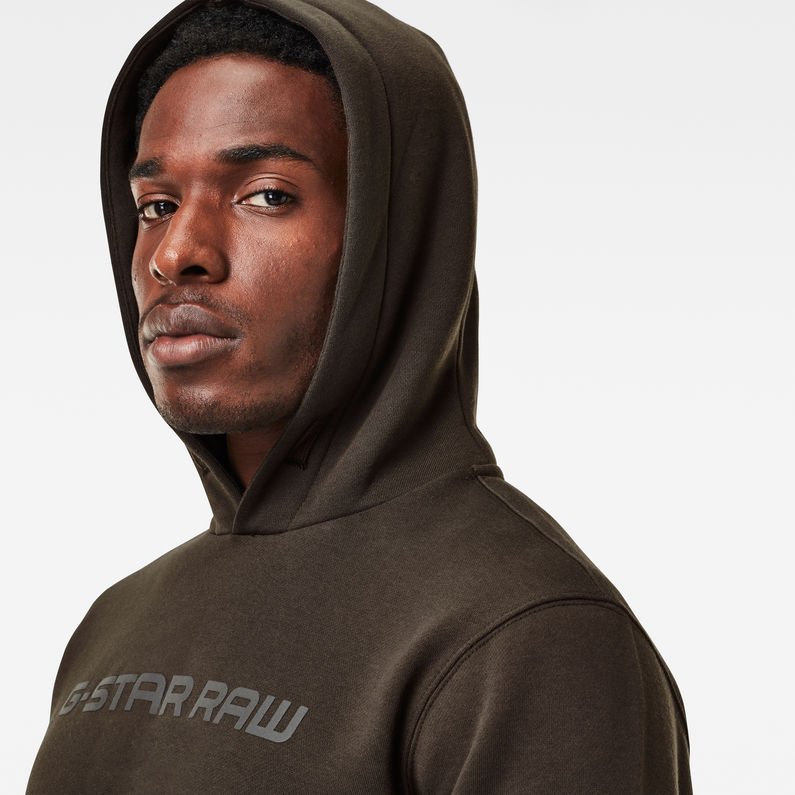 G-STAR® Loaq Hooded Sweater Grey detail shot