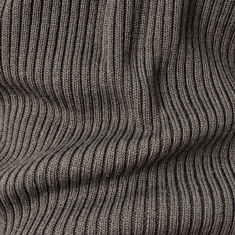 G-Star RAW® 3D Wool Biker Knitted Sweater Grey fabric shot