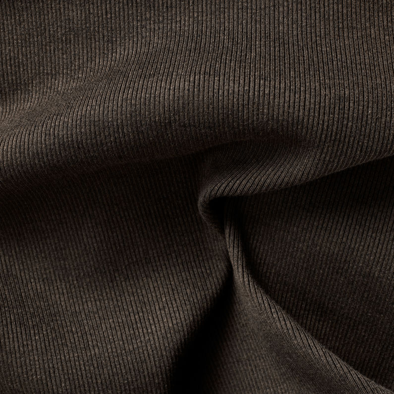 G-Star RAW® Plated Rib Half Zip Jirgi T-Shirt Black