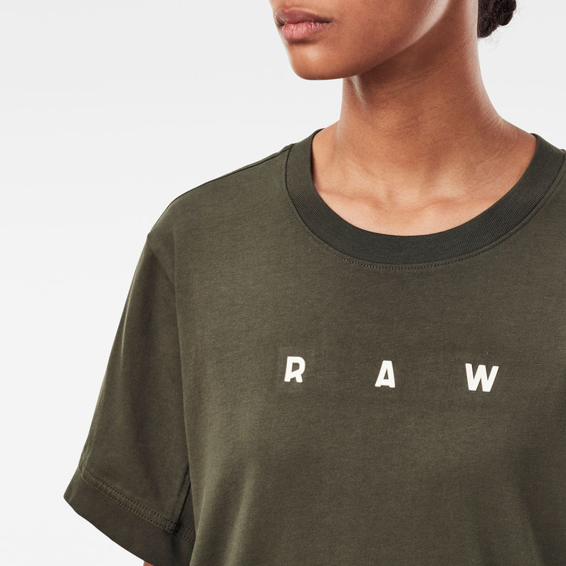 G-Star RAW® Raw. Graphic Slim T-Shirt Green detail shot