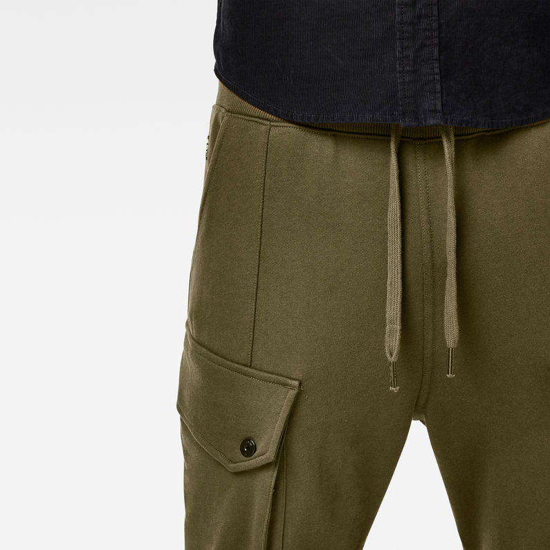 G-STAR® Droner Cargo Sweatpants Green detail shot