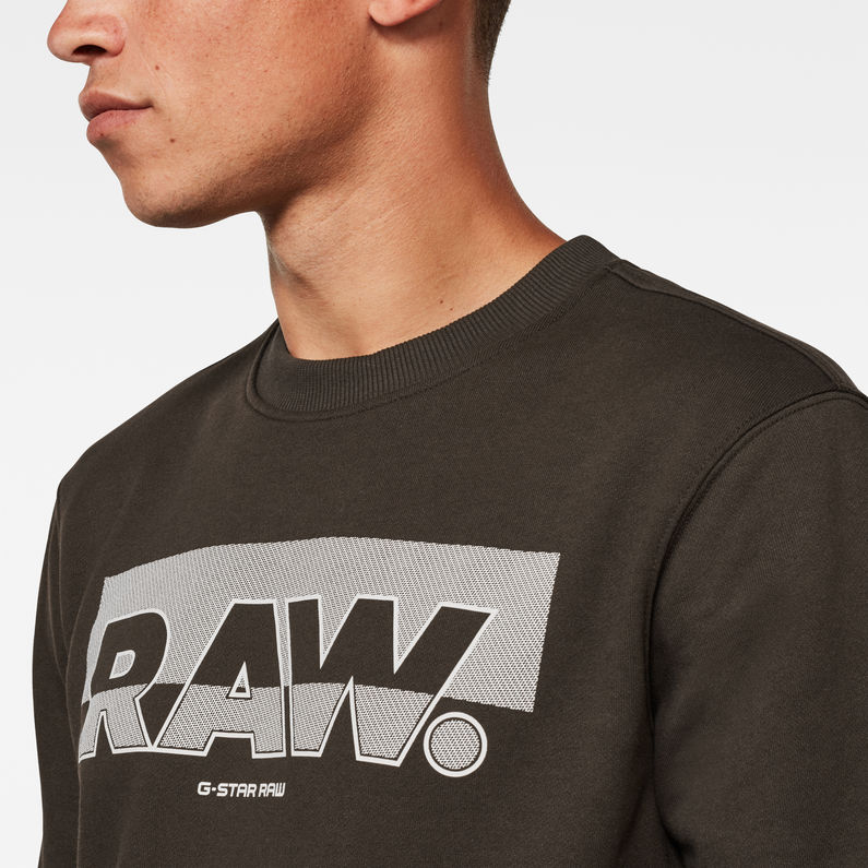 G-Star RAW® Sweat Raw Block Raster Gris detail shot