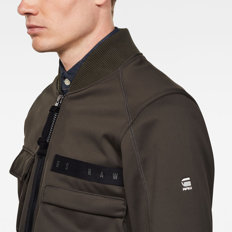 G-STAR® Veste Multipocket Softshell Gris detail shot
