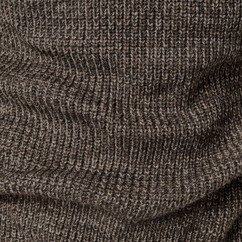 G-Star RAW® Army Mock Knitted Sweater Grey fabric shot