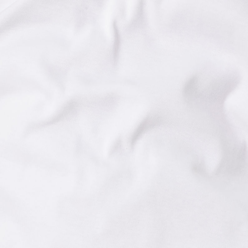 G-Star RAW® Basic T-Shirt 2-Pack Blanc fabric shot