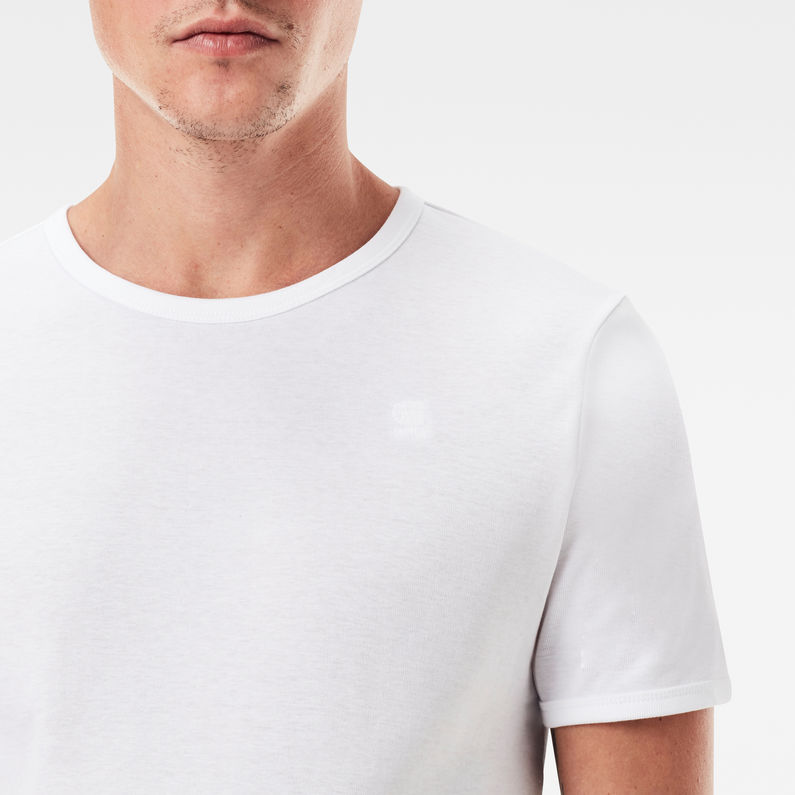 G-Star RAW® Basic T-Shirt 2-Pack Blanc detail shot