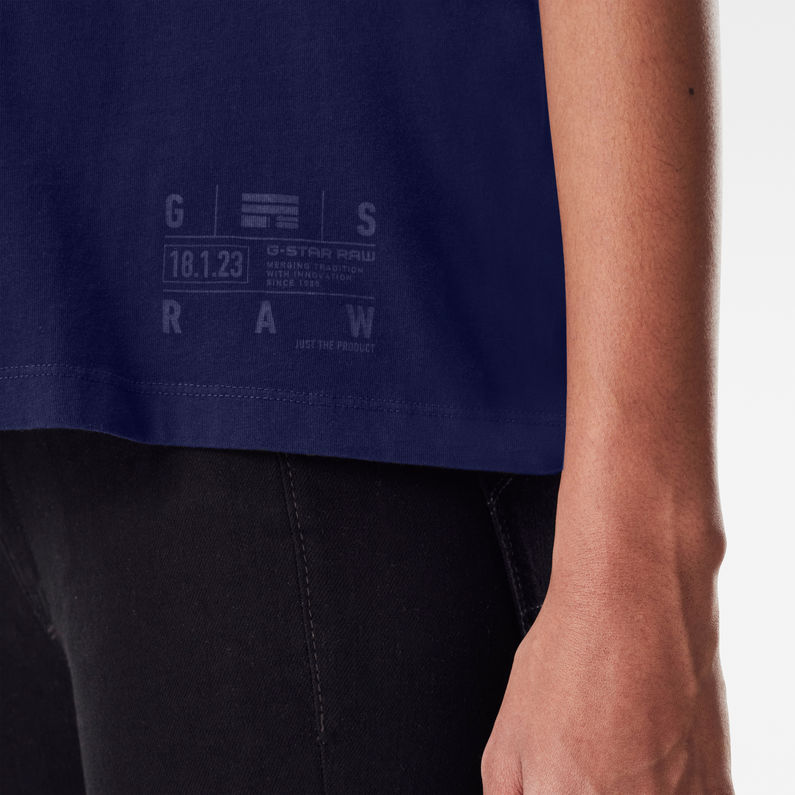 G-Star RAW® Top Carni Loose C Azul oscuro detail shot