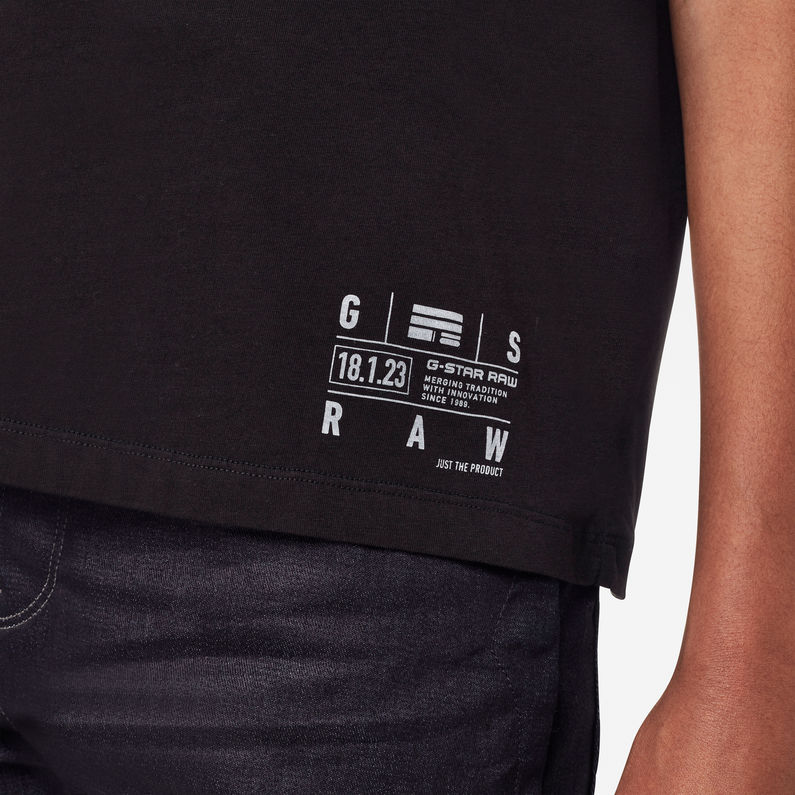 G-Star RAW® Carrni Loose Top C Black detail shot