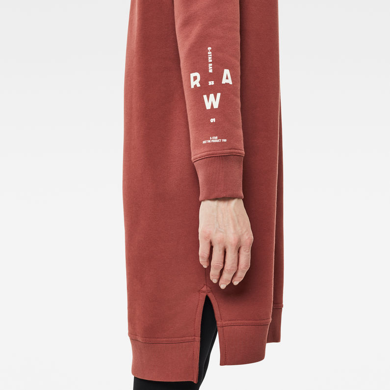 G-Star RAW® Robe The Graphic Text Boyfriend Hooded Rouge