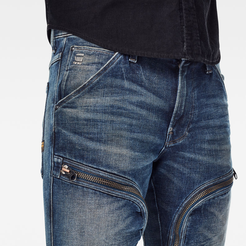 Air Defence Zip Skinny Jeans | Dark blue | G-Star RAW® US